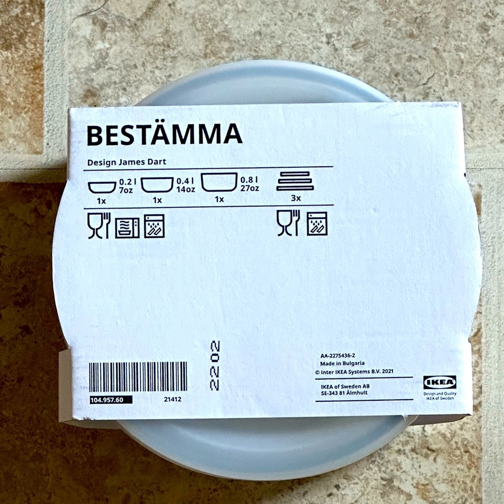 IKEA BESTÄMMA food containers with lids set of 3 glass